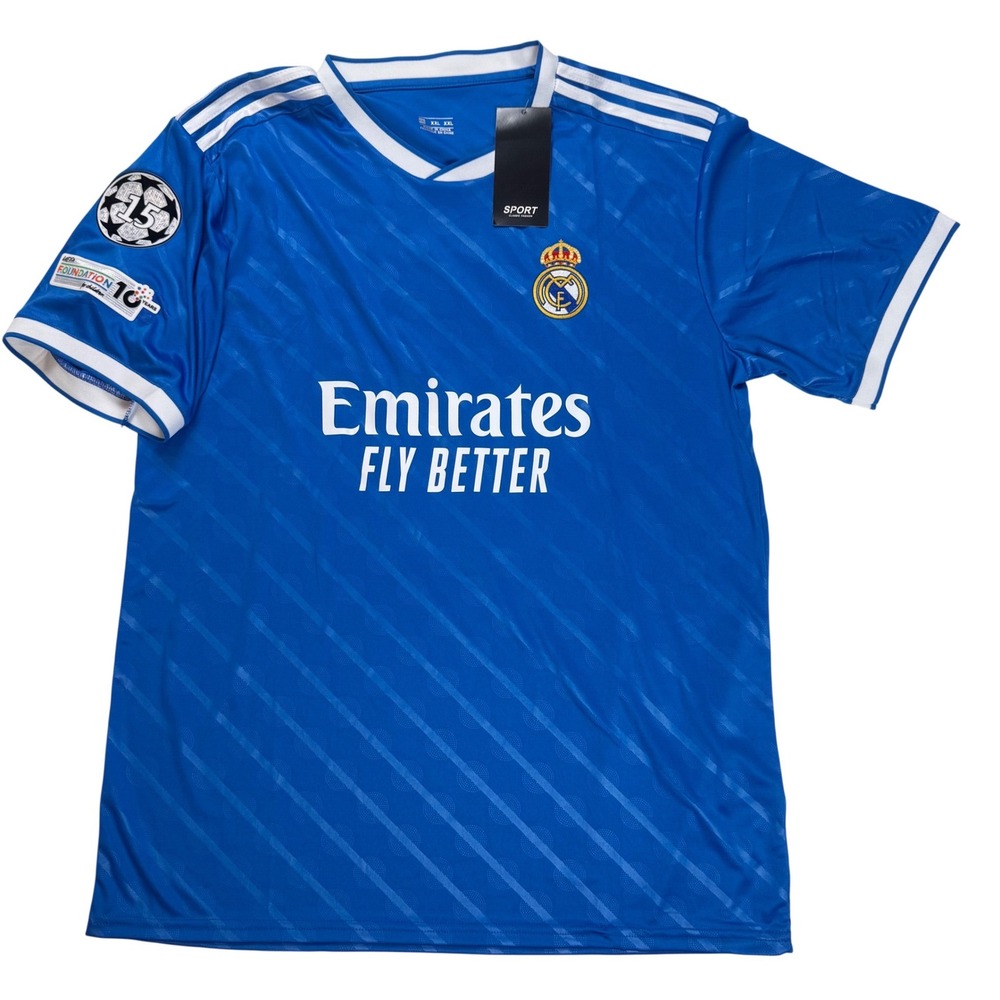 Real Madrid Jude Bellingham 5‎ Soccer Jersey Blue XXL New UEFA Champions League